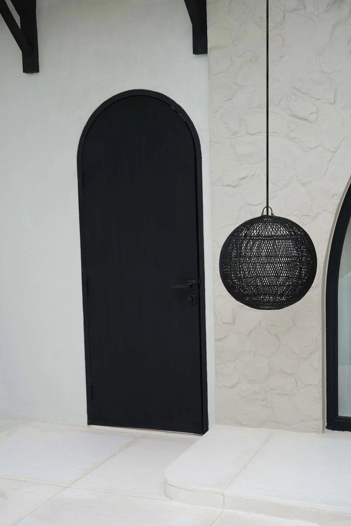 50cm Black Rattan Handmade Pendant Light shade UK