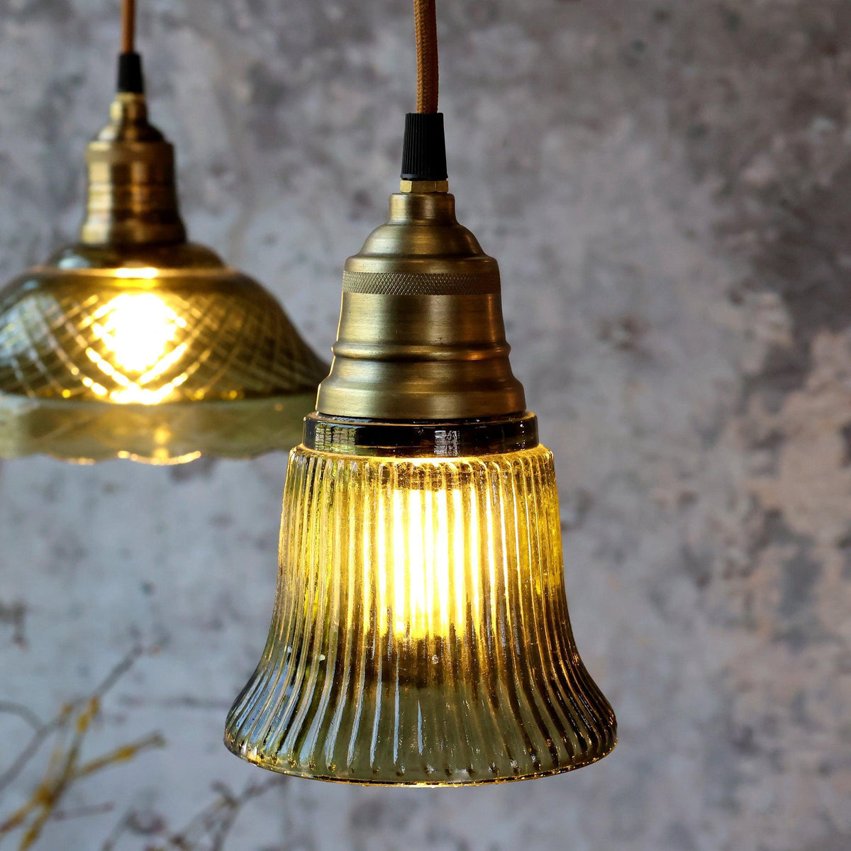 The green glass pendant   s ceiling light fixtures flo &amp; joe