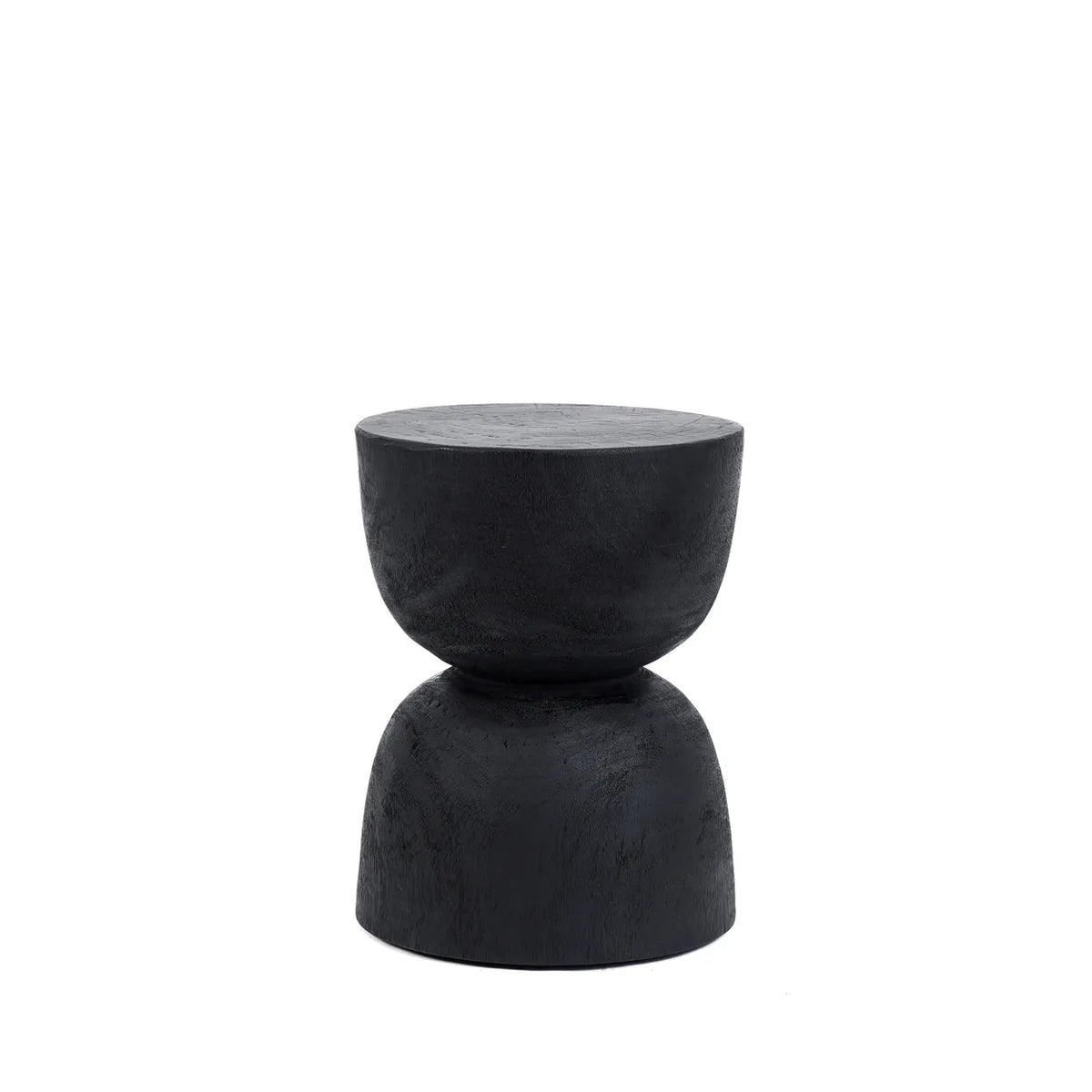 Black Side Table, Handmade from teak root.  UK Flo & Joe