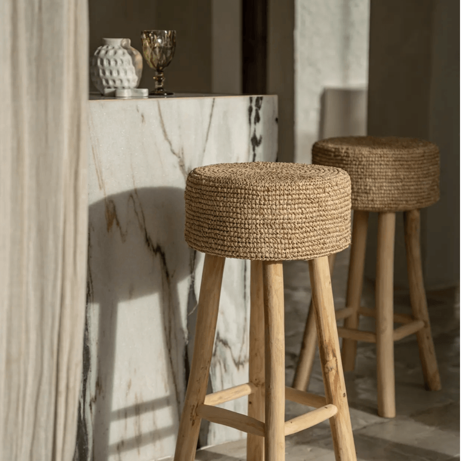 The Raffia Bar Stool - Flo & Joe