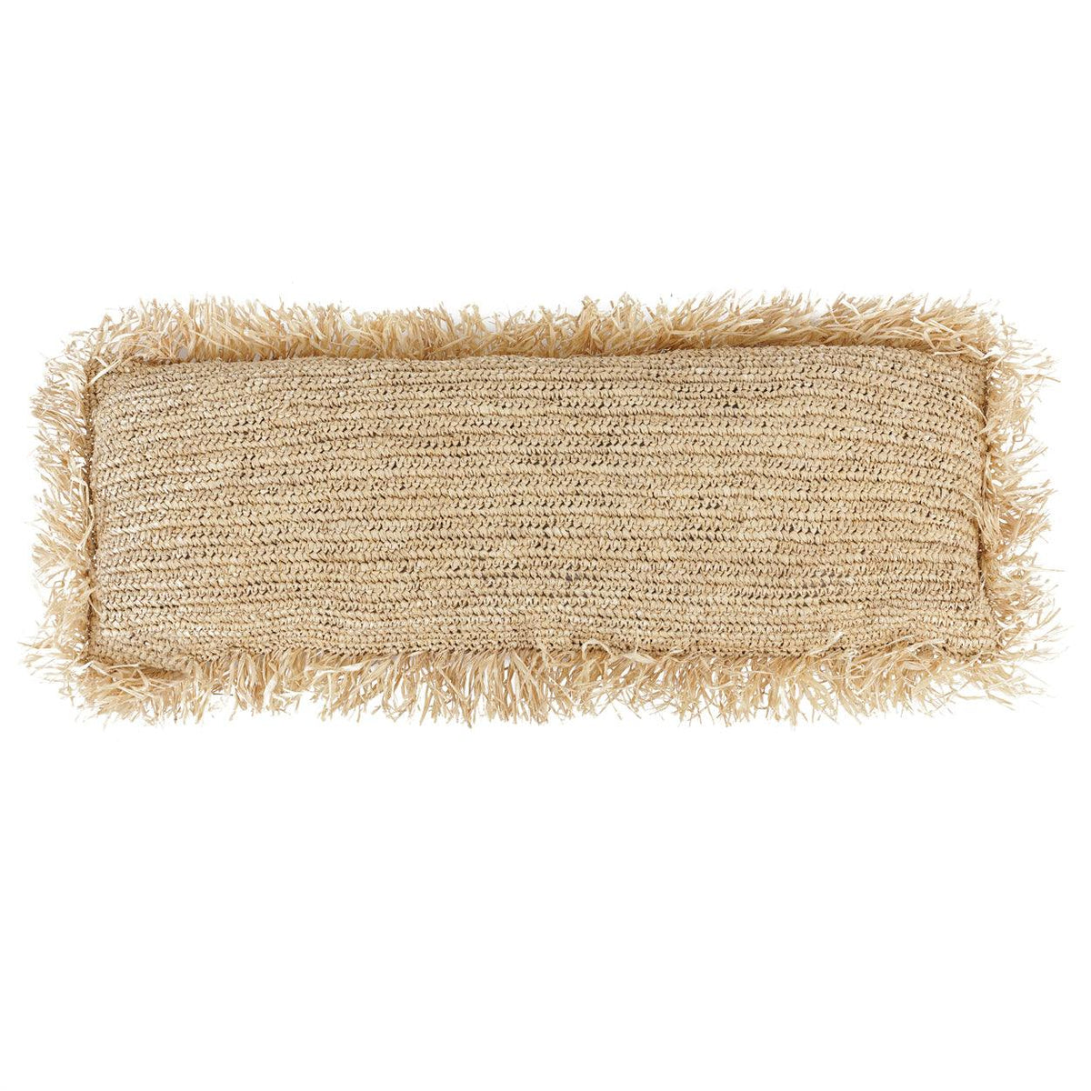 The raffia rectangle cushion cover   35 x 100   flo & joe