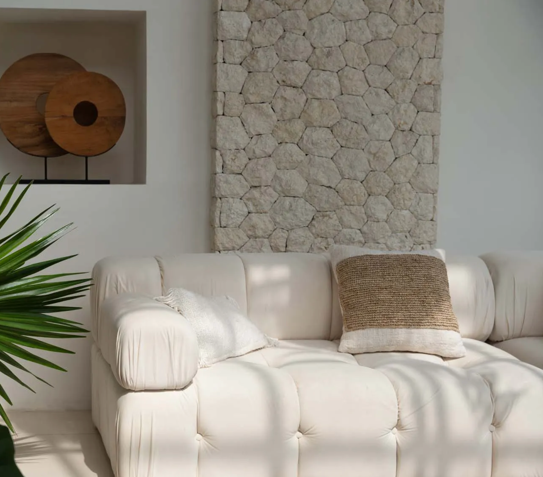 The Raffia Stamp Cushion Cover - Flo & Joe