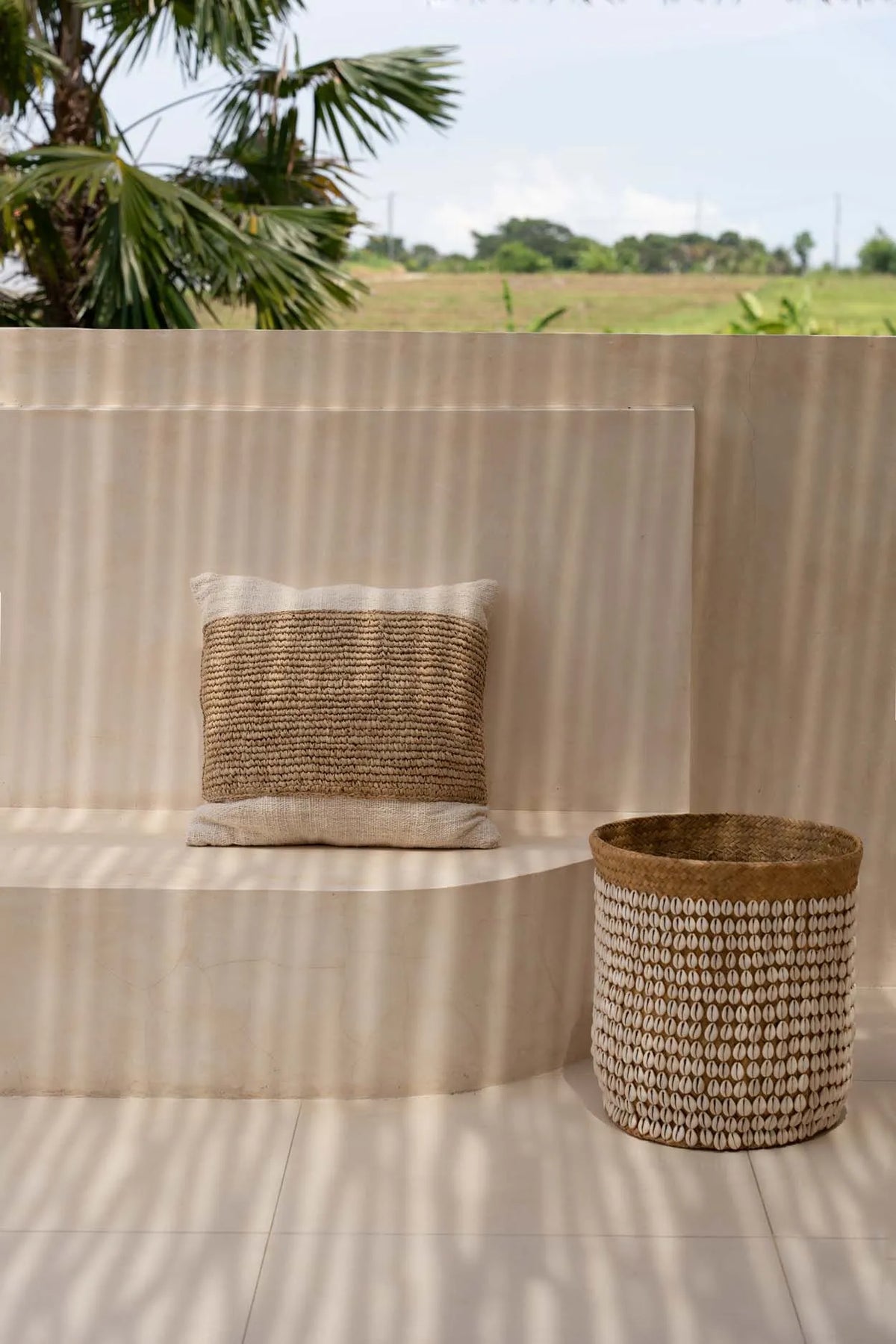 The raffia stamp cushion cover   flo & joe