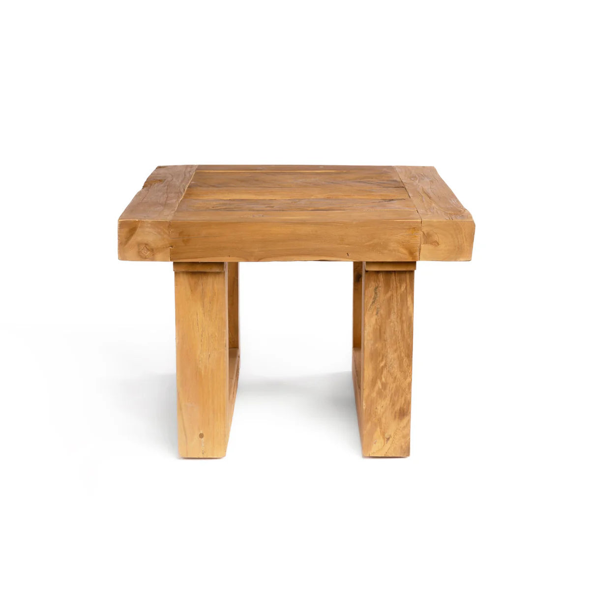 The reclaimed teak side table   natural   flo & joe