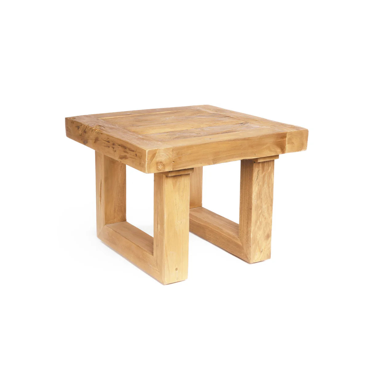 The reclaimed teak side table   natural   flo & joe