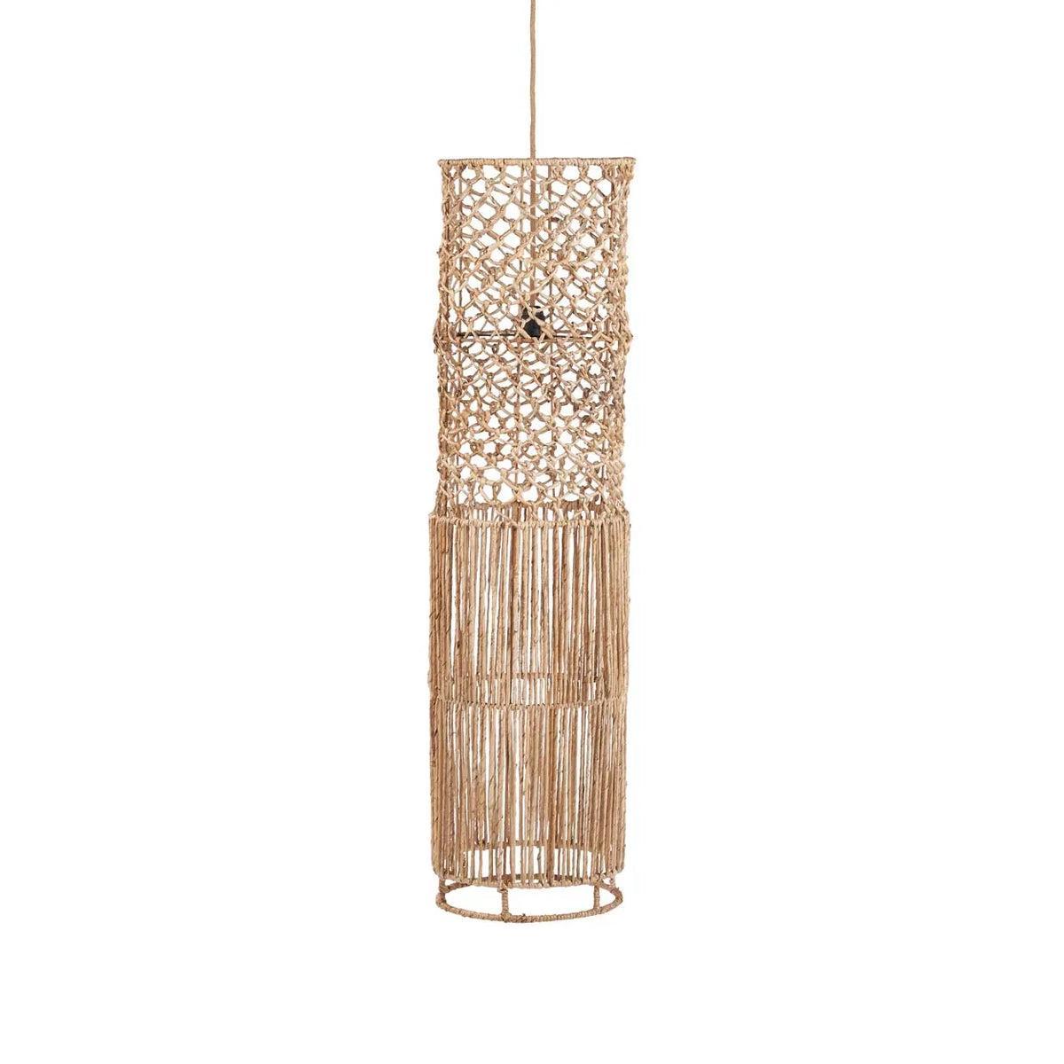 Long Narrow Rattan Pendant Light Shade - 116cm in length