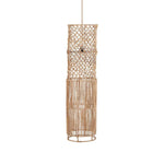 Long Narrow Rattan Pendant Light Shade - 116cm in length