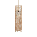 Long Narrow Rattan Pendant Light Shade - 116cm in length