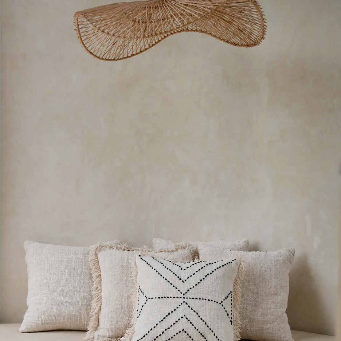 The Tribal Cushion Cover - Natural Black - Flo & Joe