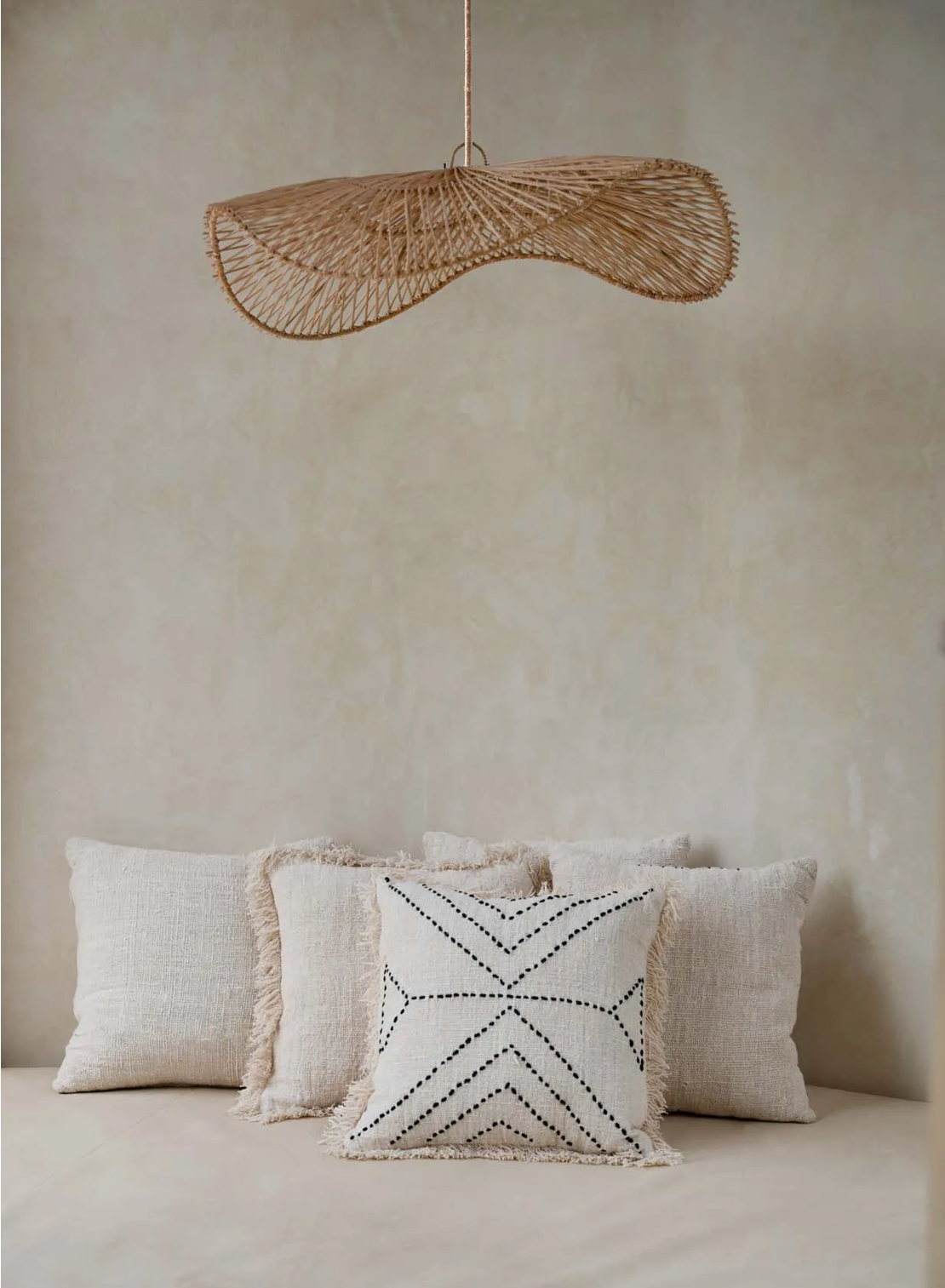 The tribal cushion cover   natural black   flo & joe