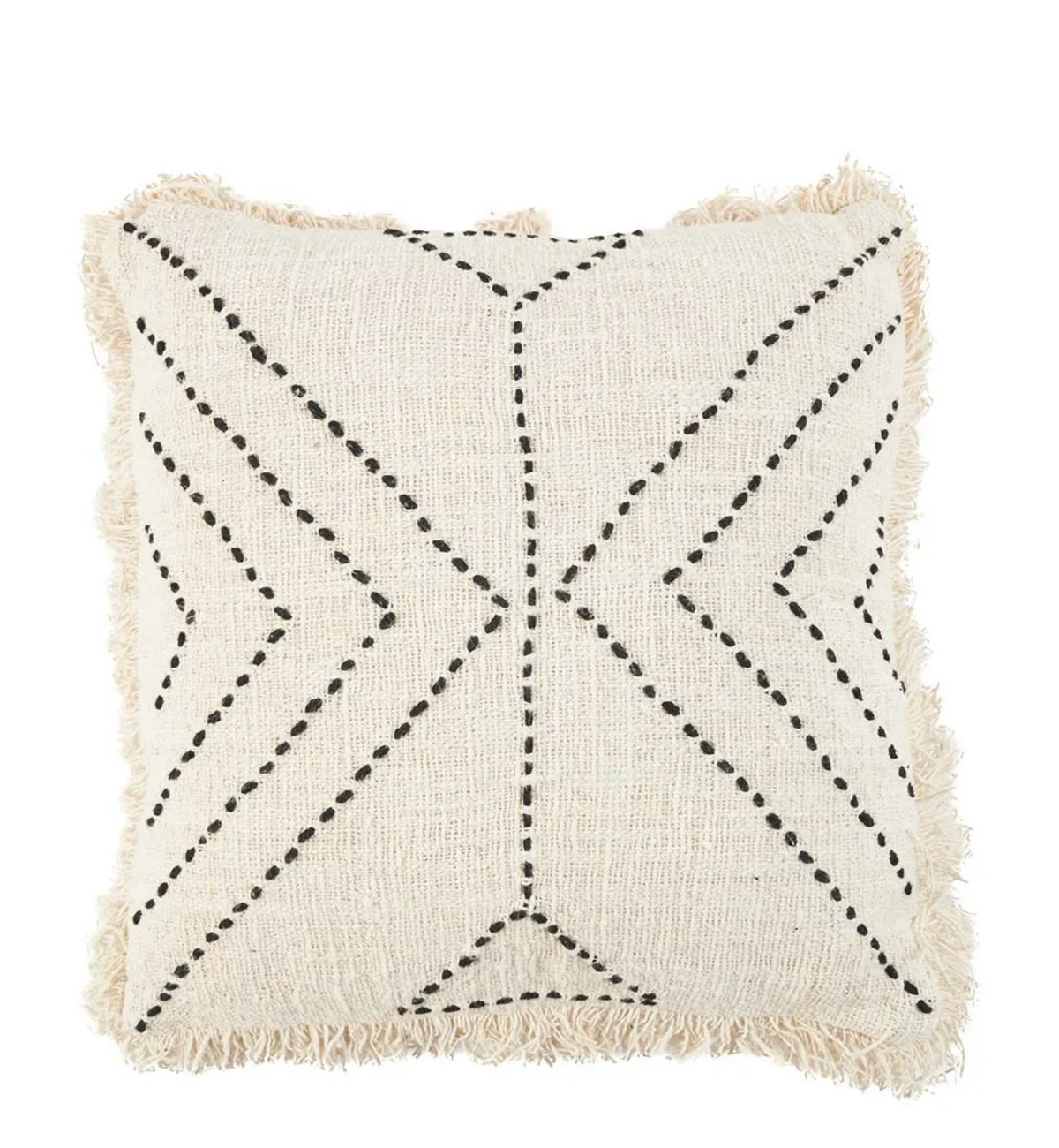 The tribal cushion cover   natural black   flo & joe