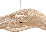 The Wave Pendant - Natural Rattan- 116cm - Flo & Joe UK