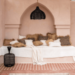 The Whipped Pendant - Black - Rattan - Boho Room 60cm - Flo & Joe