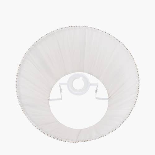 Natural stripe pleated lampshade