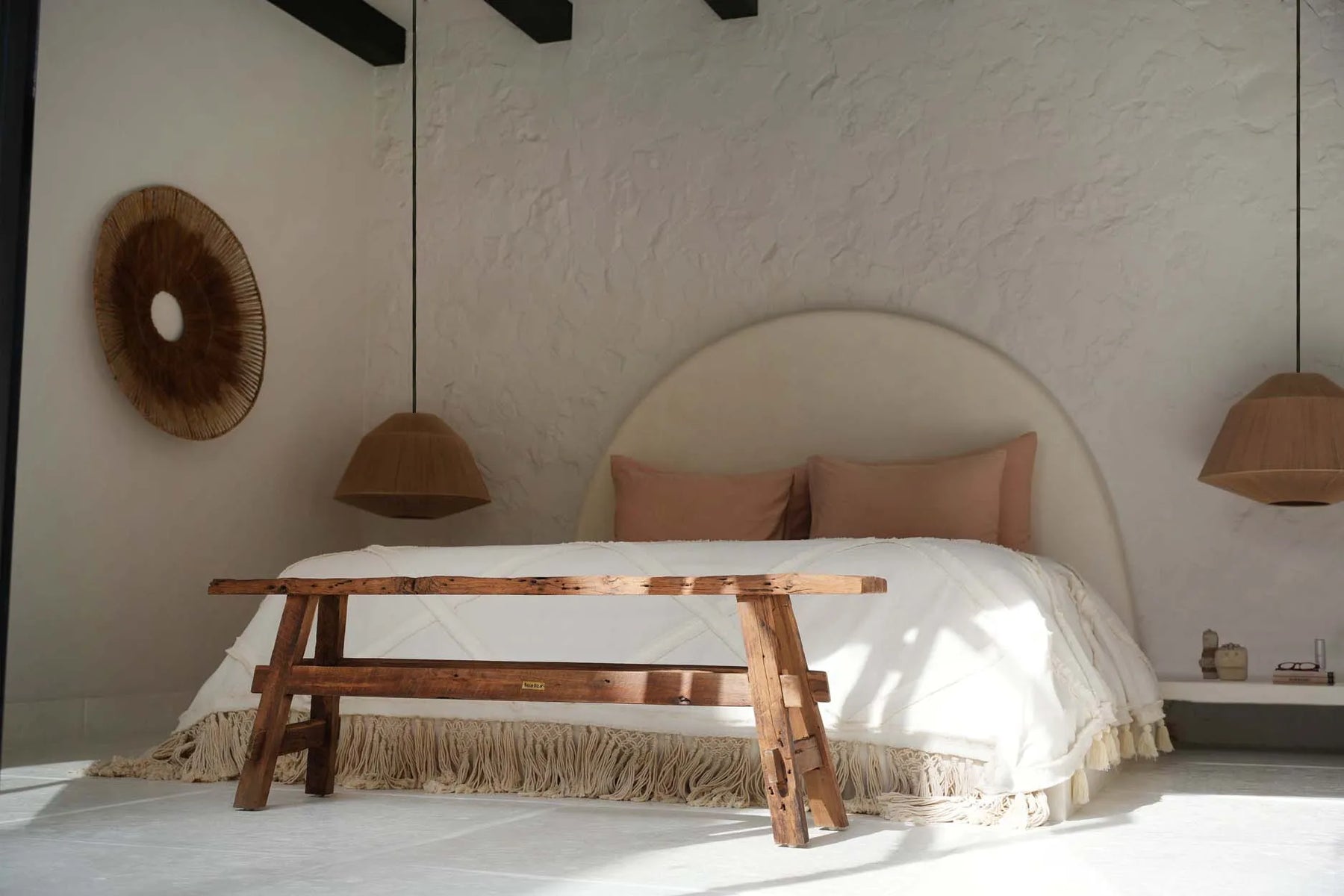 The Berber Bed Throw - Natural - Flo & Joe