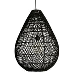 large black dark rattan ceiling light shade - Flo & Joe UK