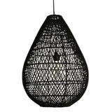 large black dark rattan ceiling light shade - Flo & Joe UK