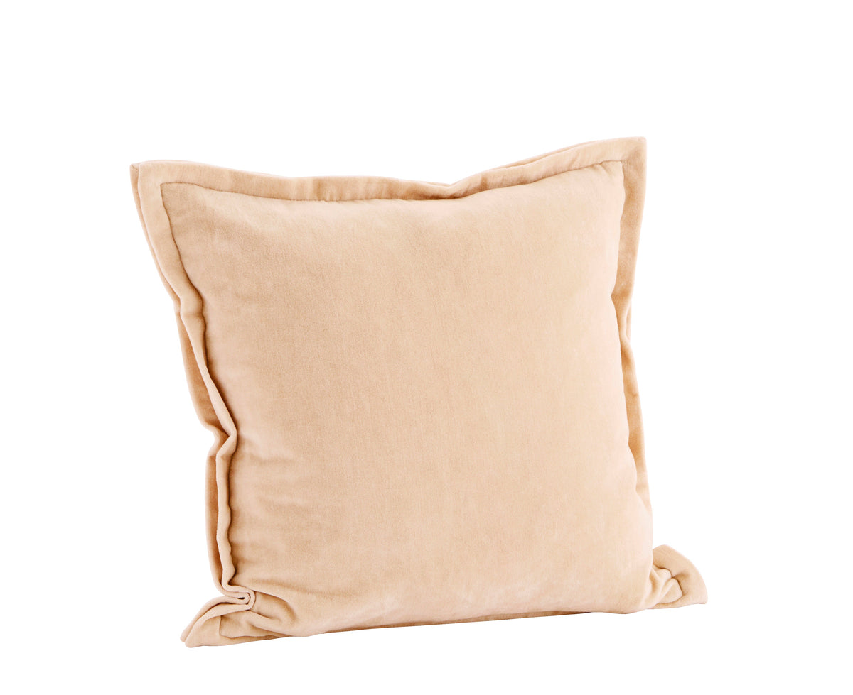 Blush pink velvet cushion cover