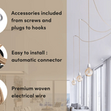 Ceiling Light Fitting - Single - White - Flo & Joe