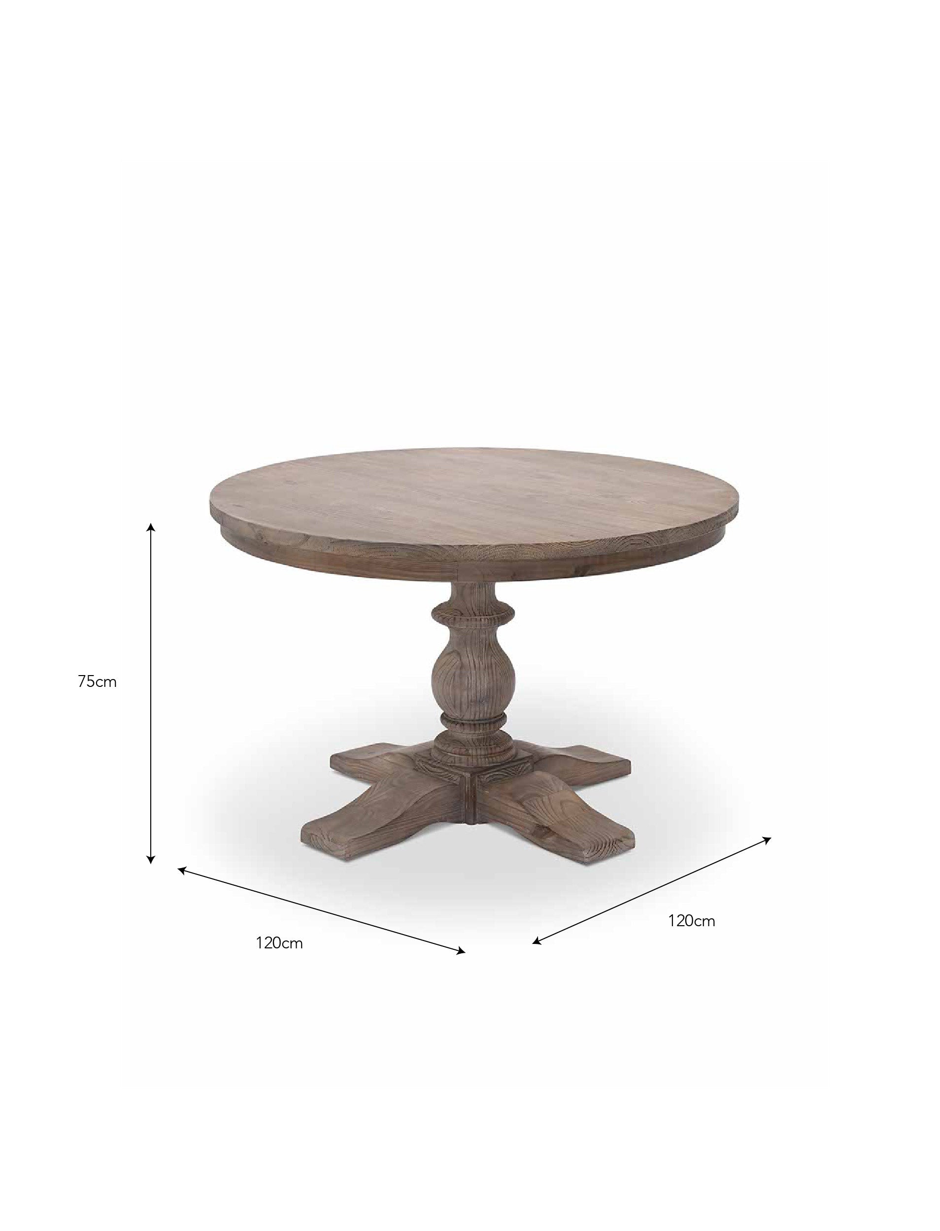 Charente Round Dining Table - 120cm - Flo & Joe