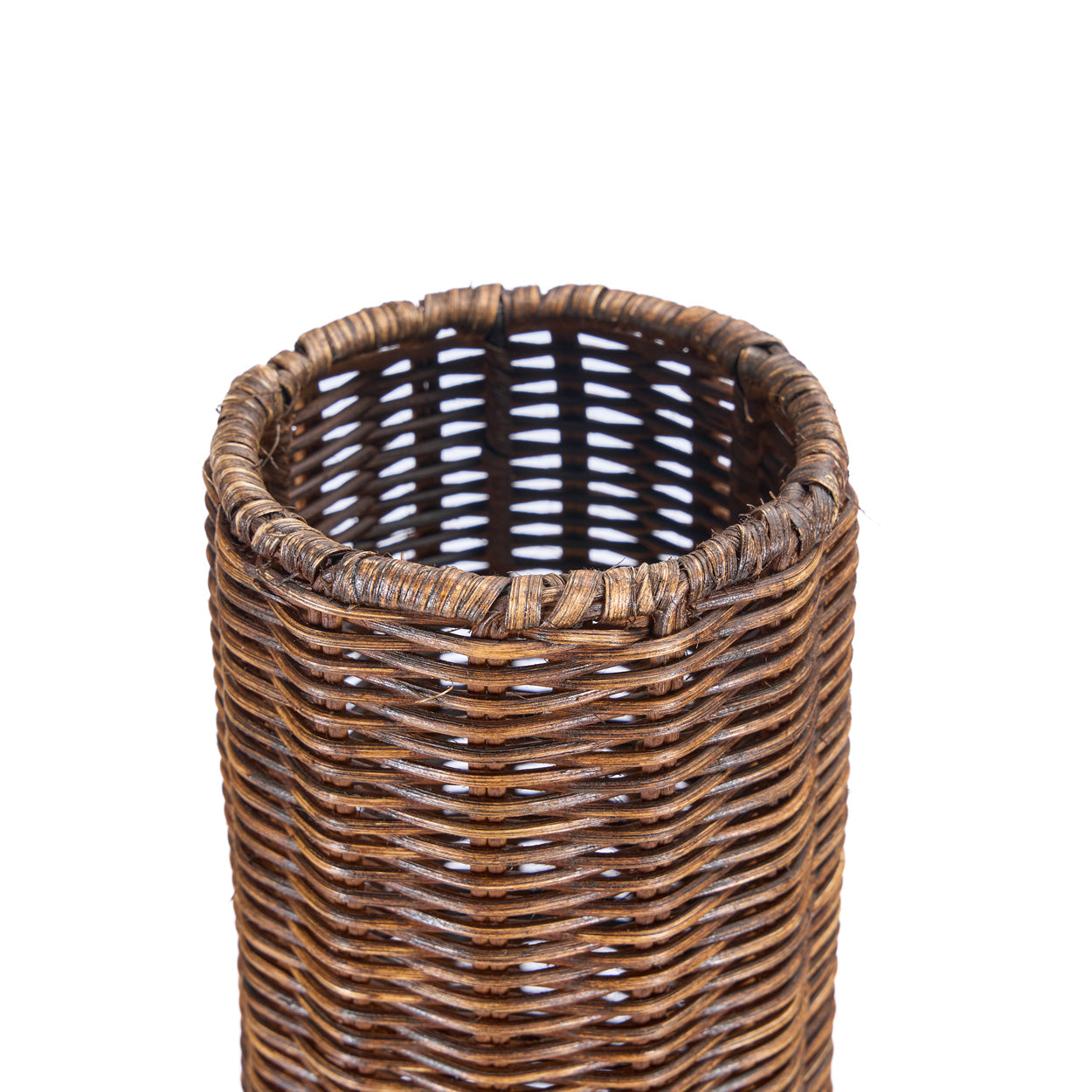 Wicker basket on a white background