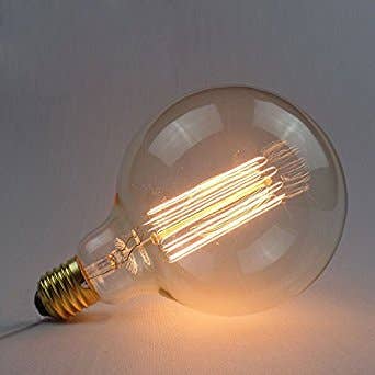 G95 dimmable antique globe bulb  amber