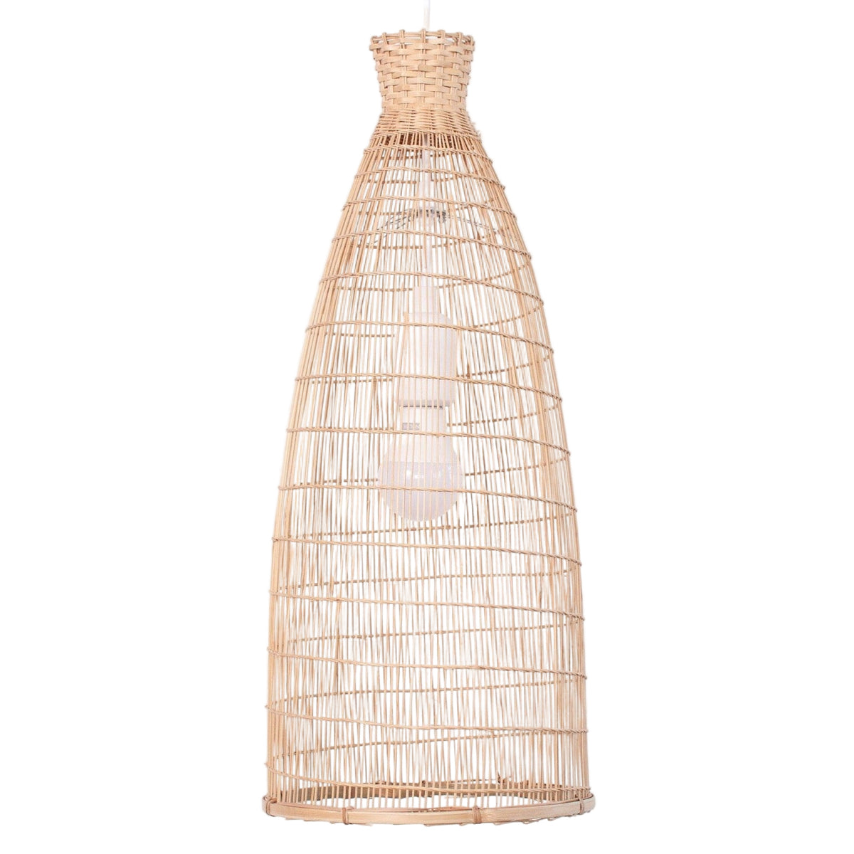 Fish trap bamboo pendant light   bamboo   flo & joe