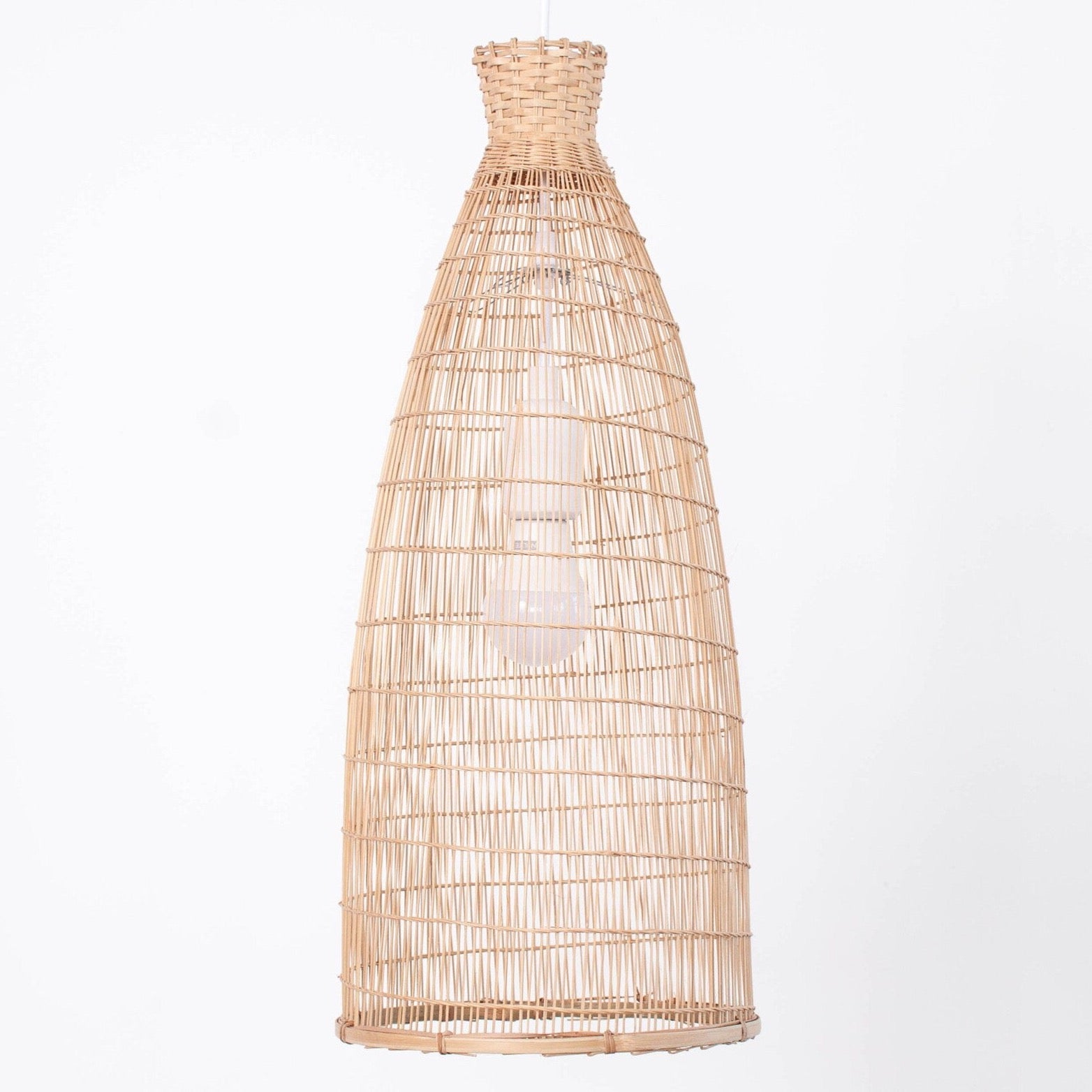 Fish Trap Bamboo Pendant Light - Bamboo - Flo & Joe
