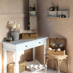French Wicker Wooden Stool - Flo & Joe