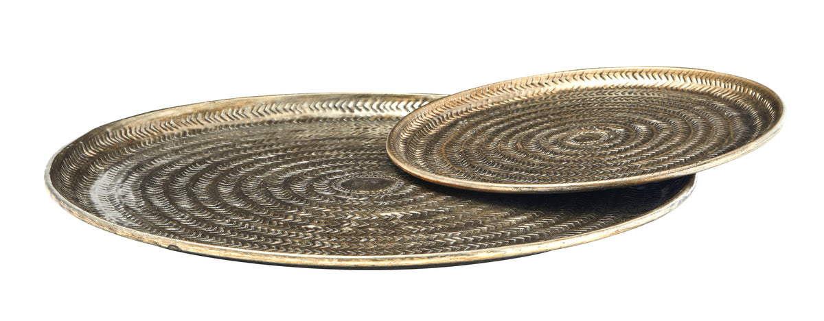 Hand hammered metal tray   flo & joe