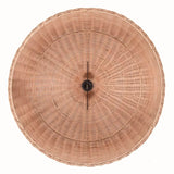 large light rattan wicker dome light shade - with light bulb holder
