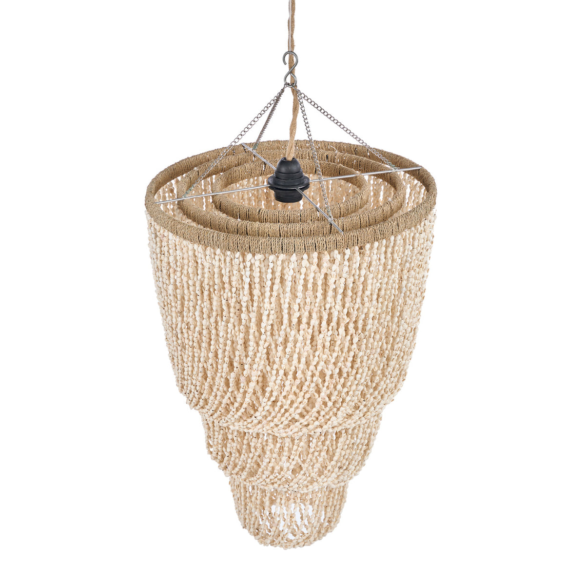 The lagoon shell chandelier   natural   l