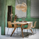The rattan Luna Pendant Light - Natural - large rattan shades- Flo & Joe