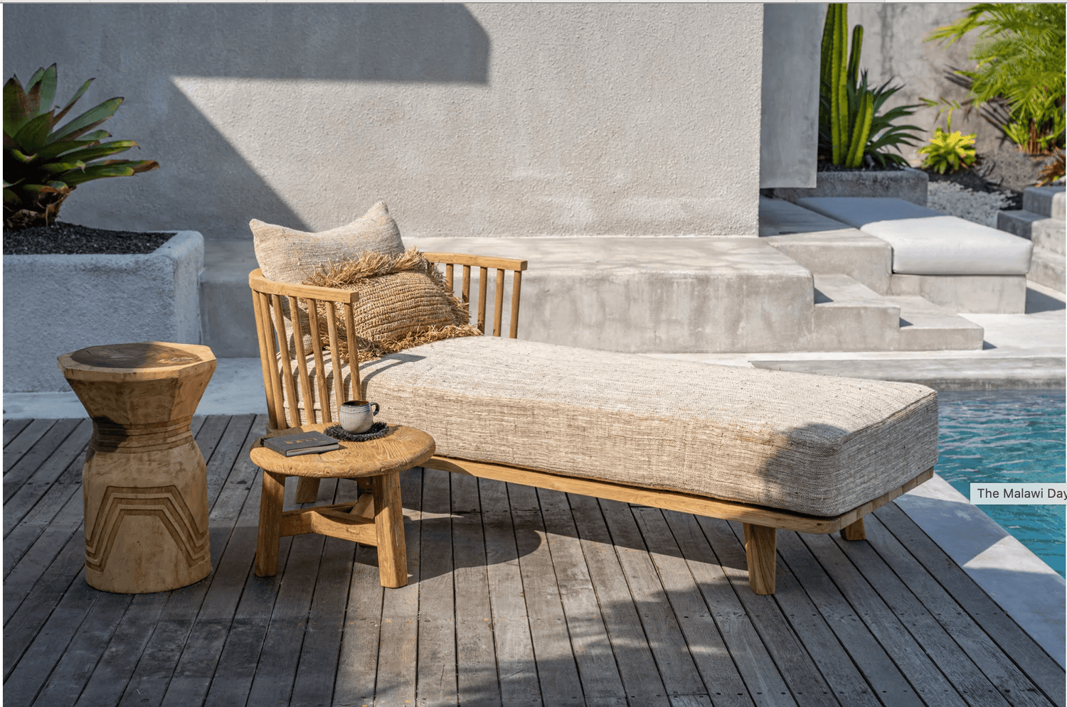 Malawi Cushioned Daybed - Beige - Flo & Joe