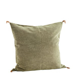 Olive Tassel Cushion Cover - Flo & Joe