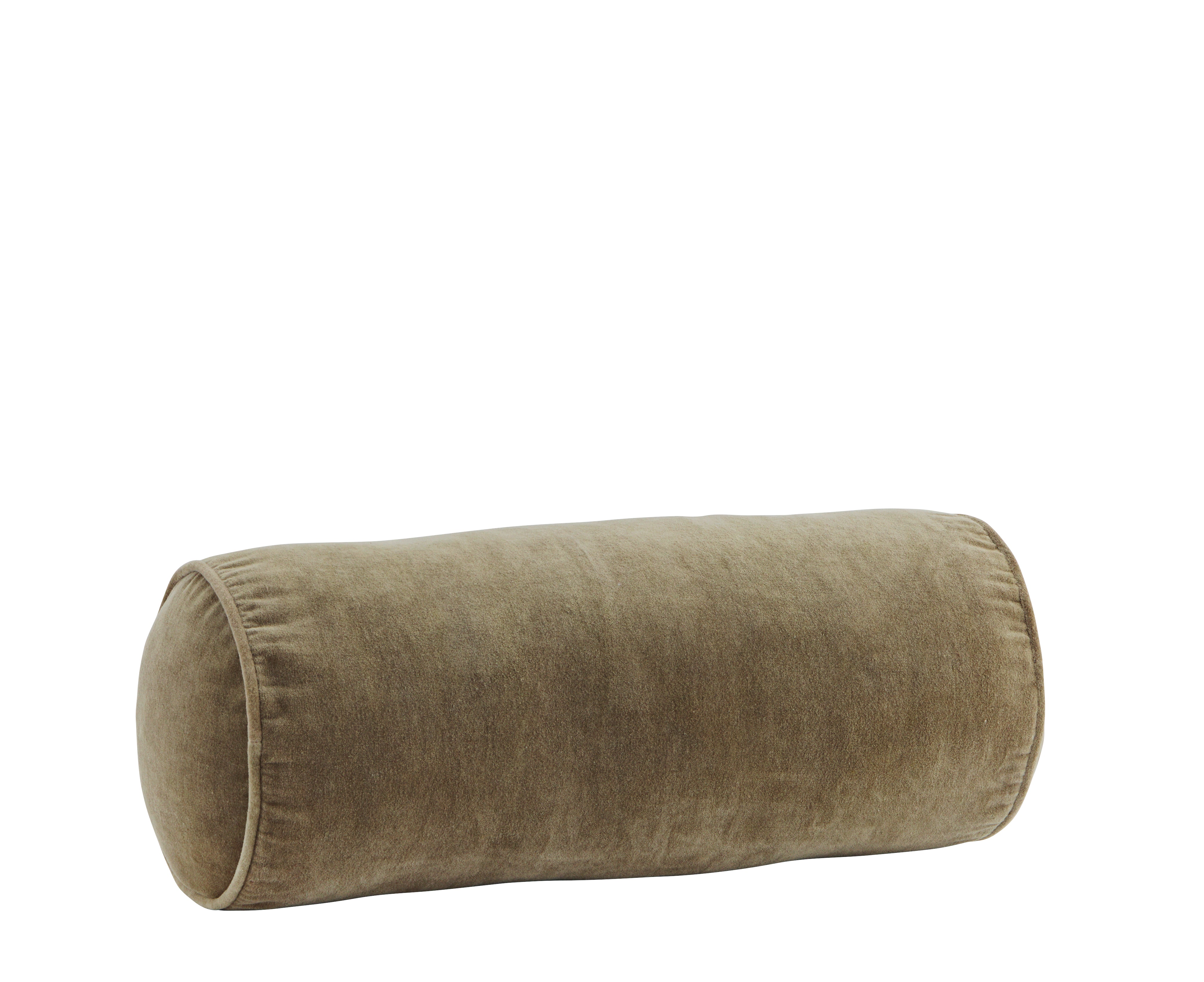 Olive Velvet Bolster Cushion - Flo & Joe