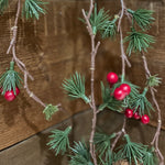 Pine Cone & Cedar Garland with Berries - Flo & Joe