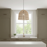The Meno Dome Pendant - Large Rattan Light Shade - Flo & Joe