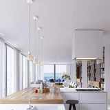 kitchen island with jute light cables - Flo &Joe UK