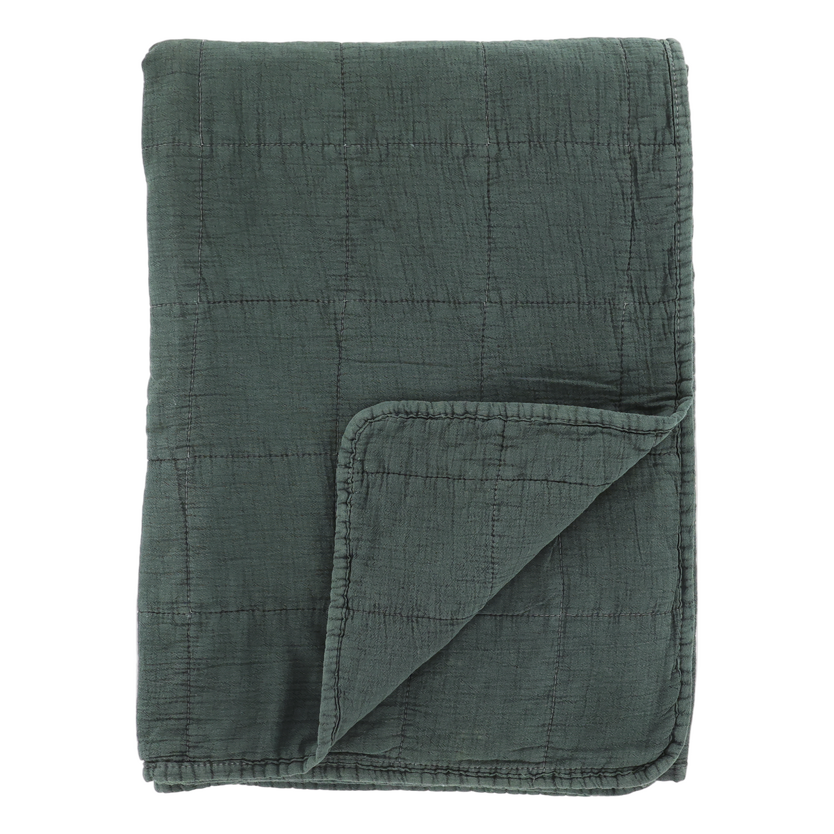 Stonewashed forest green quilt decor flo &amp; joe