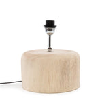 Handcrafted Teak Wood Table Lamp Base | Solid Natural Wooden Lamp by Flo & Joe
