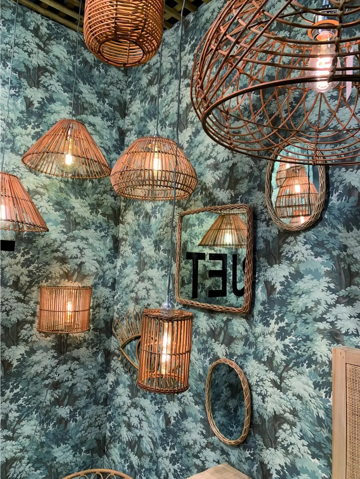 The Bird Cage Light Shade Small - Rattan - Flo & Joe -UK