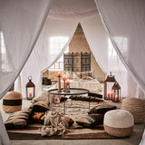 The Element Rug - M - Flo & Joe 170 x 240 cm Large cotton surface rug in an earthy palette of brown, cream and black