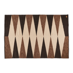 170 x 240 cm Large cotton surface rug in an earthy palette of brown, cream and black