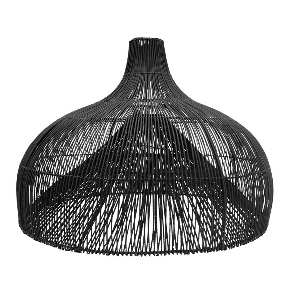 Black Rattan Pendant Light XL 80 cm