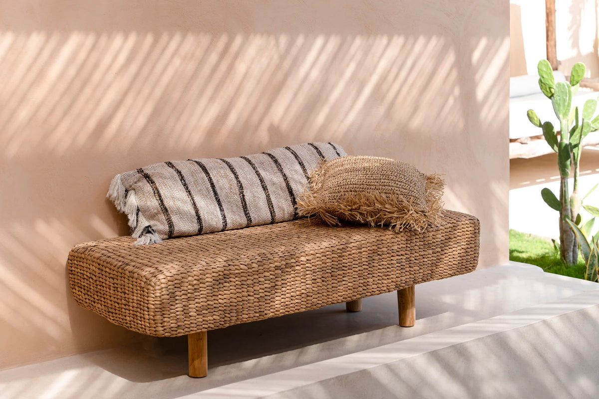 Oh my gee cushion cover   bohemian white
