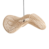 TheLarge Rattan Wave Pendant - Natural - 71cm - Flo & Joe