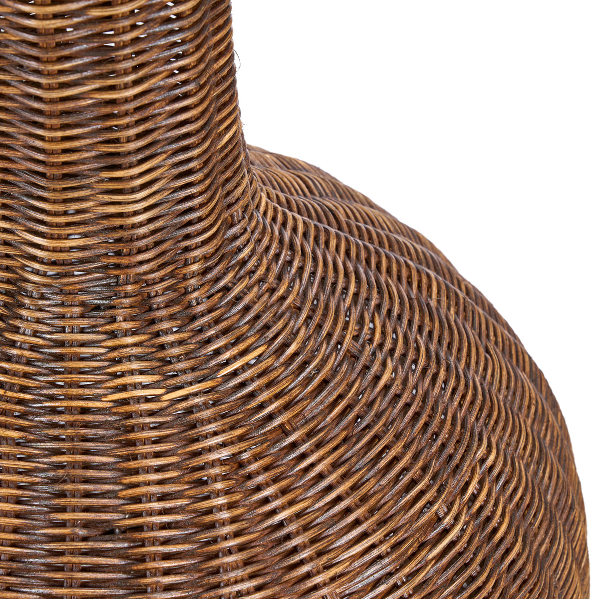 Woven wicker rattan long pendant light    flo & joe