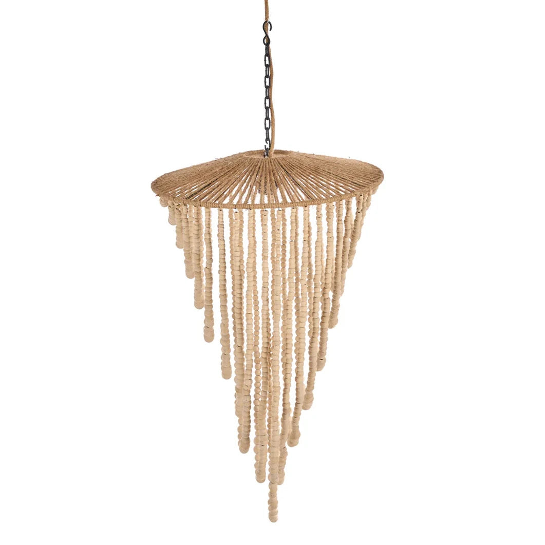 The wooden bead chandelier   large