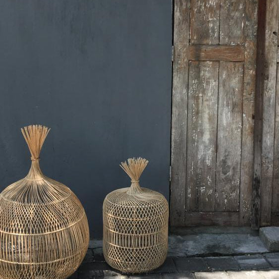 Dumpling Pendant / Floor Light - Natural - 65cm - Flo & Joe